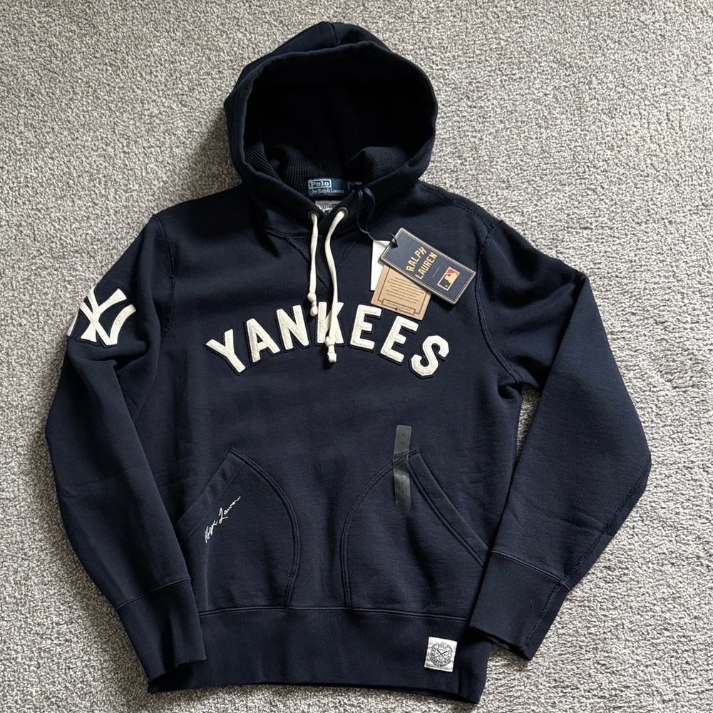 Ralph Lauren Navy Yankees Pullover Hoodie
